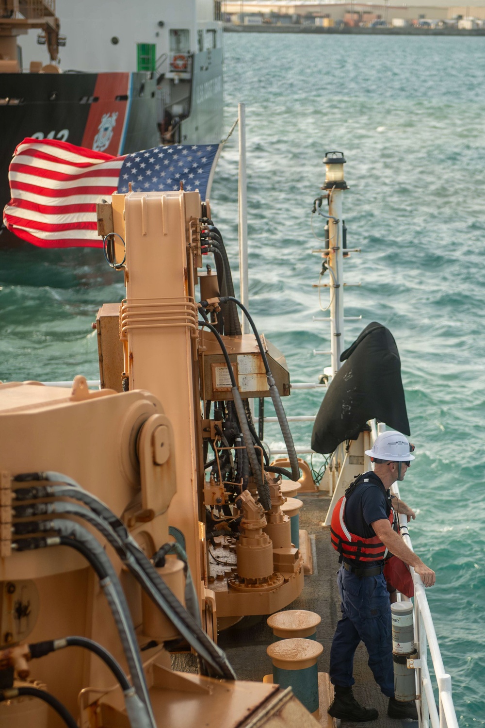 USCGC Midgett (WMSL 757) departs Naval Base Guam