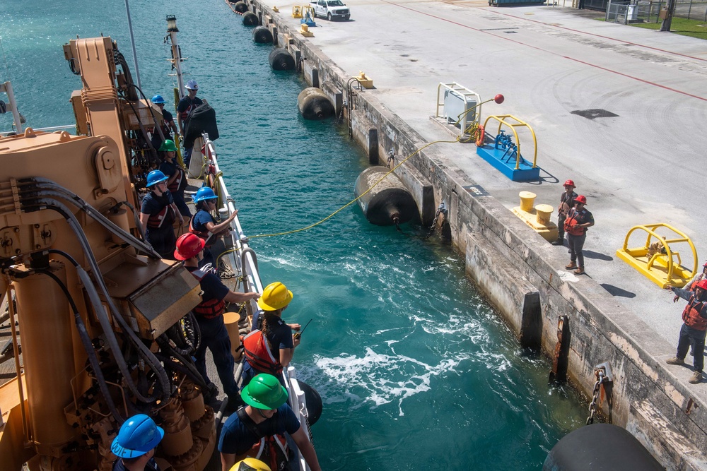 USCGC Midgett (WMSL 757) arrives at Naval Base Guam for scheduled port visit