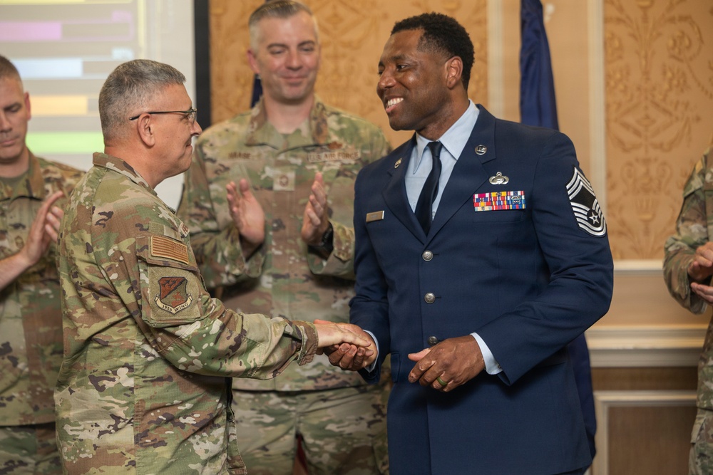Chief Master Sgt. Dumas Promotion