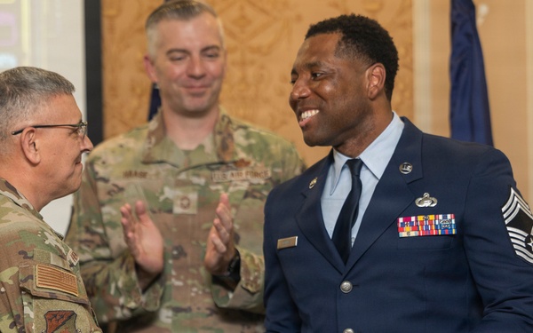 Chief Master Sgt. Dumas Promotion
