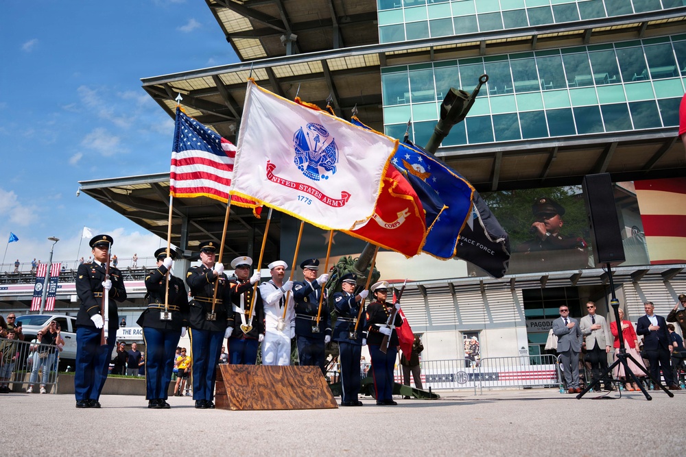 Joint enlistment ceremony honors America’s 250th birthday during Armed Forces Day weekend at Indianapolis Motor Speedway
