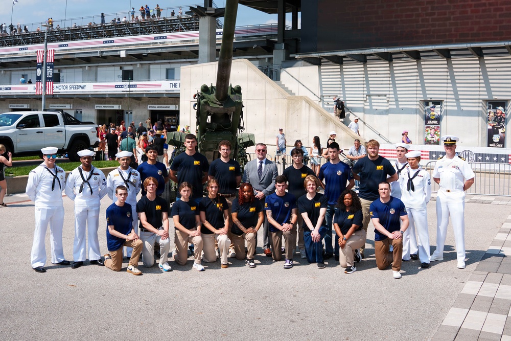 Joint enlistment ceremony honors America’s 250th birthday during Armed Forces Day weekend at Indianapolis Motor Speedway