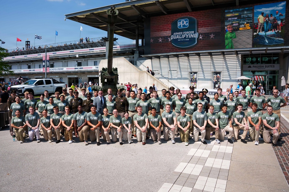Joint enlistment ceremony honors America’s 250th birthday during Armed Forces Day weekend at Indianapolis Motor Speedway