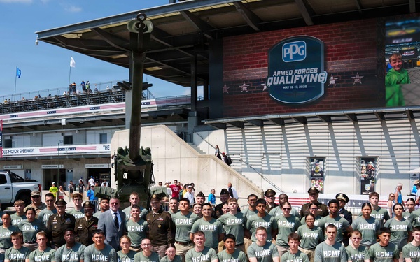 Joint enlistment ceremony honors America’s 250th birthday during Armed Forces Day weekend at Indianapolis Motor Speedway
