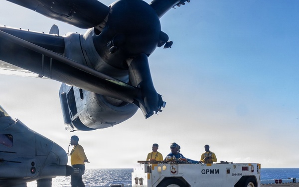 USS Iwo Jima Sailors Guide Aircraft