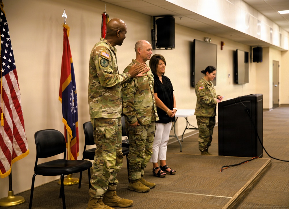 184th Expeditionary Sustainment Command, MSARNG, Promotion Ceremony of Sgt. Maj. Michael White