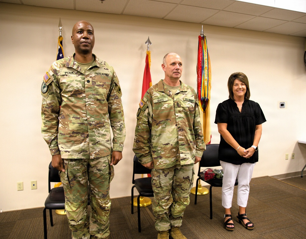 184th Expeditionary Sustainment Command, MSARNG, Promotion Ceremony of Sgt. Maj. Michael White