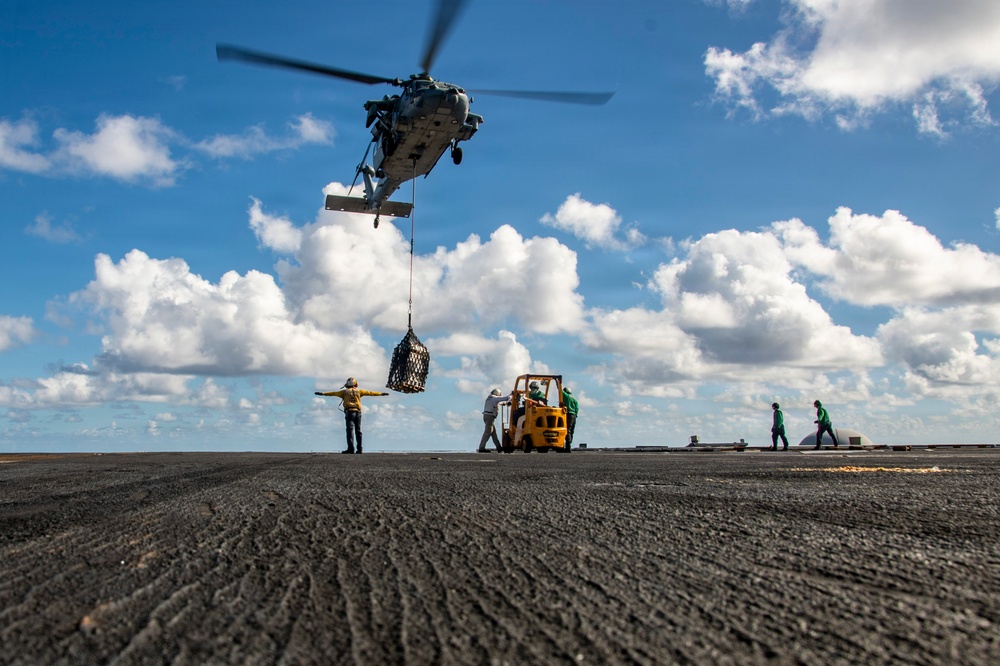 Nimitz Conducts a Replenishment-at-Sea
