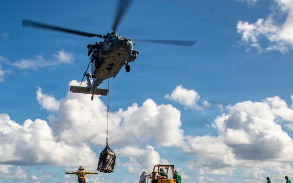 Nimitz Conducts a Replenishment-at-Sea