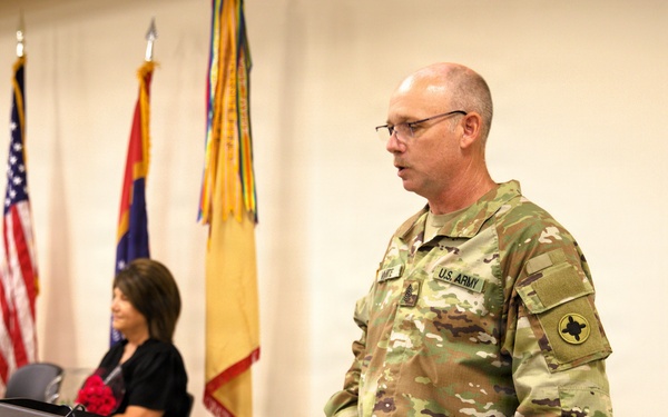 184th Expeditionary Sustainment Command, MSARNG, Promotion Ceremony of Sgt. Maj. Michael White