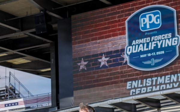 U.S. Senator Jim Banks Addresses Enlistees at Indianapolis Motor Speedway