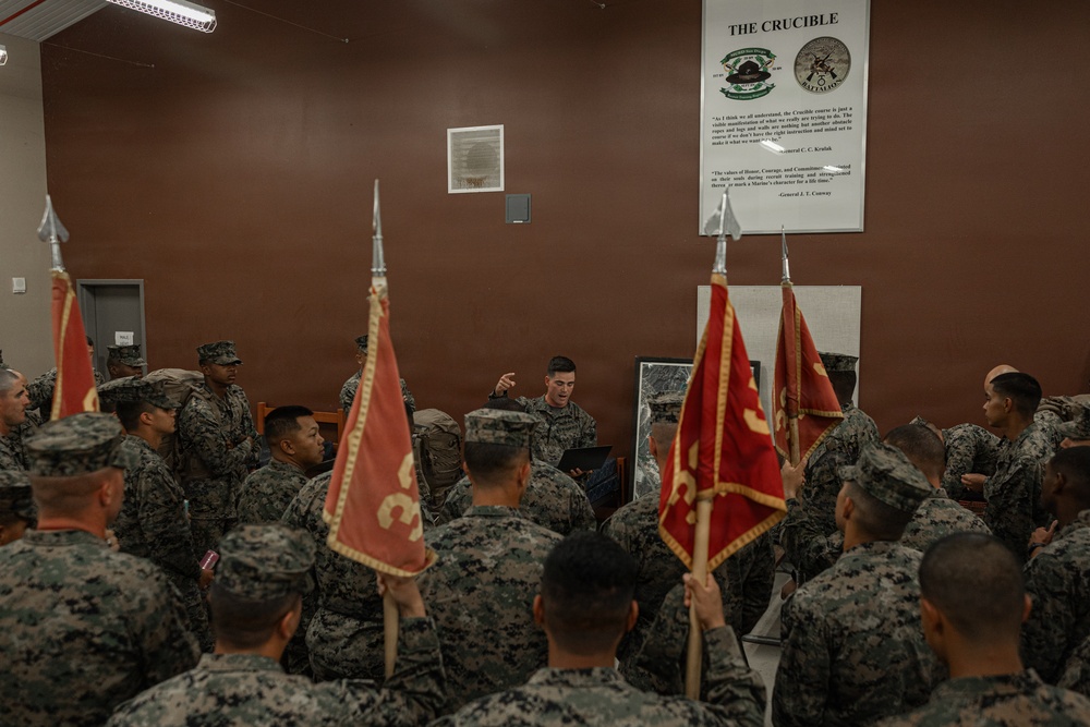 Kilo Company Crucible Hike and EGA Ceremony