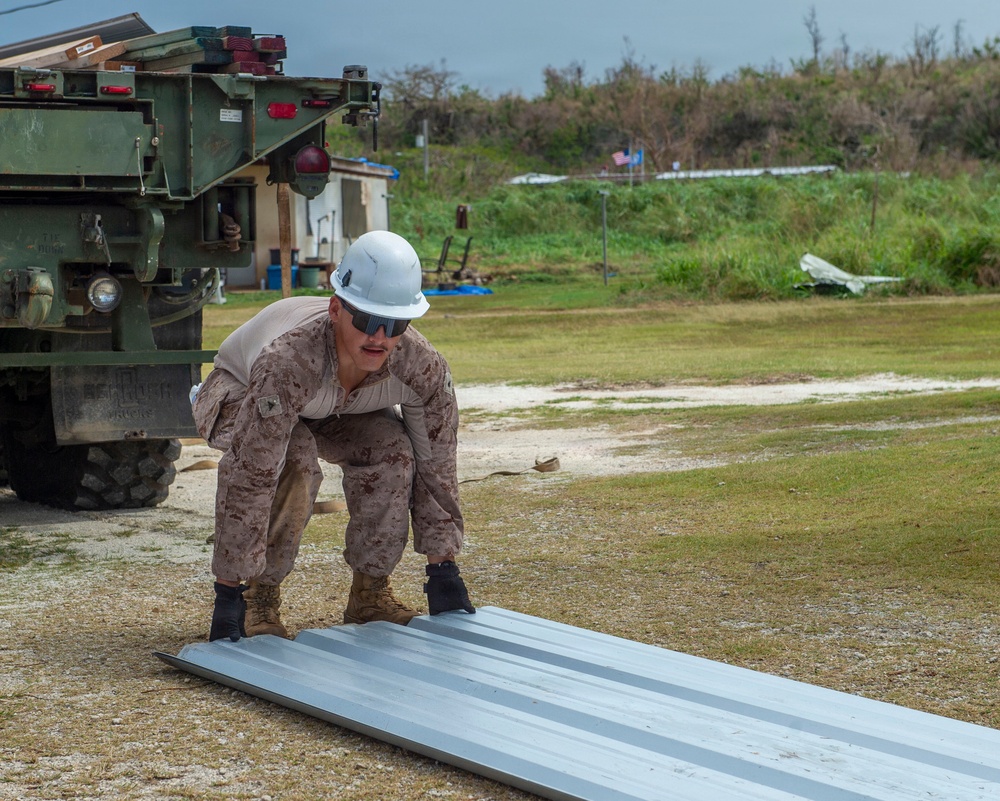 U.S. Armed Forces Help Rebuild Tinian After Sinlaku