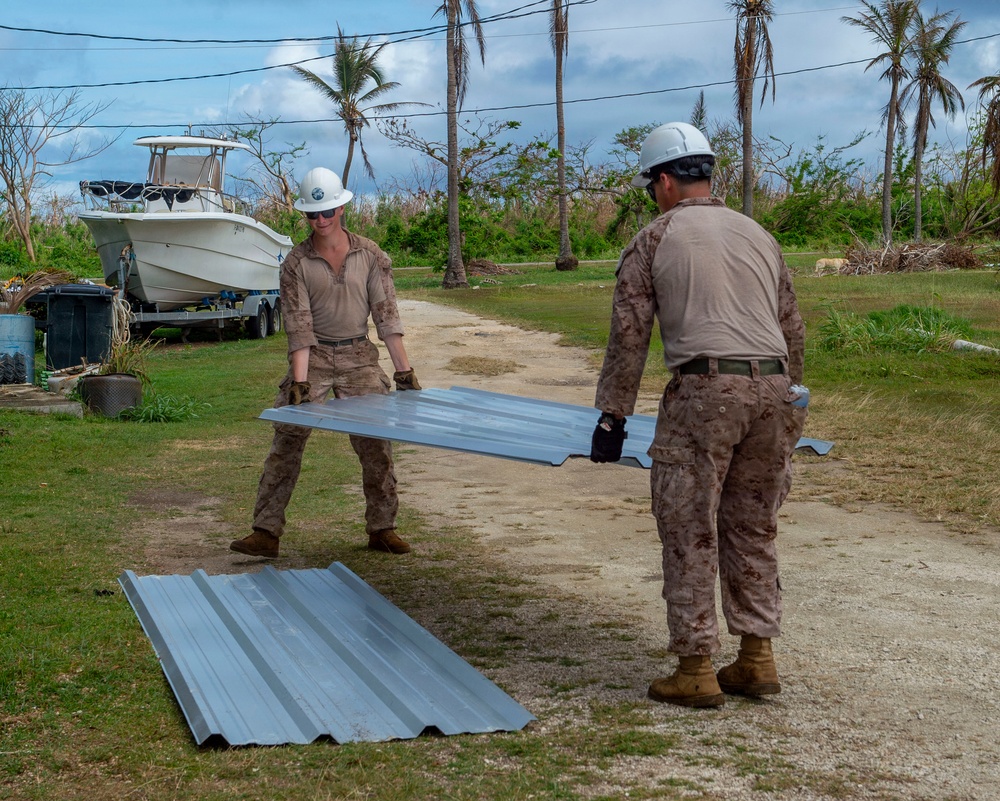 U.S. Armed Forces Help Rebuild Tinian After Sinlaku