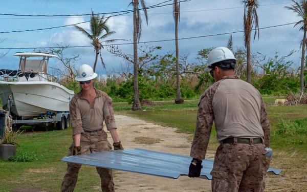 U.S. Armed Forces Help Rebuild Tinian After Sinlaku