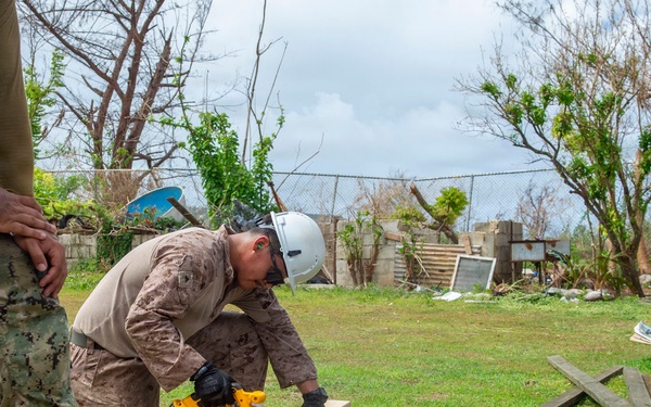 U.S. Armed Forces Help Rebuild Tinian After Sinlaku