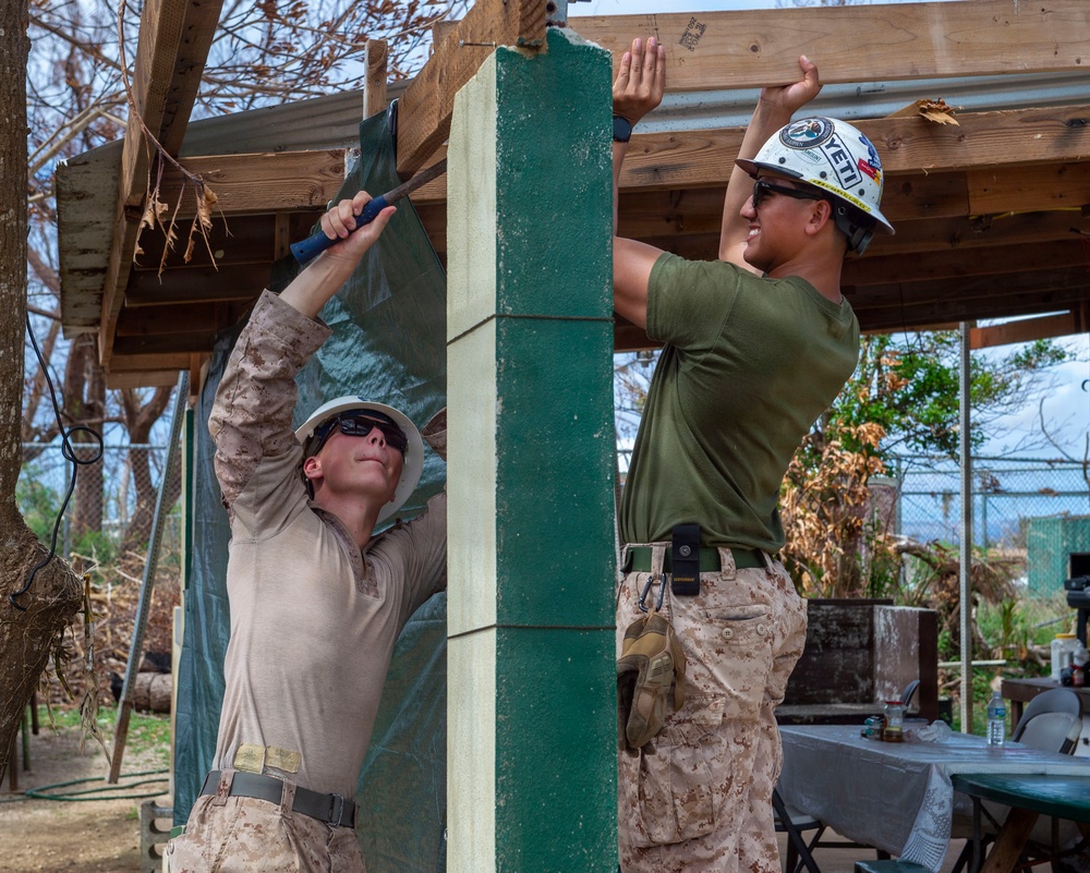 U.S. Armed Forces Help Rebuild Tinian After Sinlaku