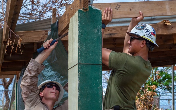 U.S. Armed Forces Help Rebuild Tinian After Sinlaku