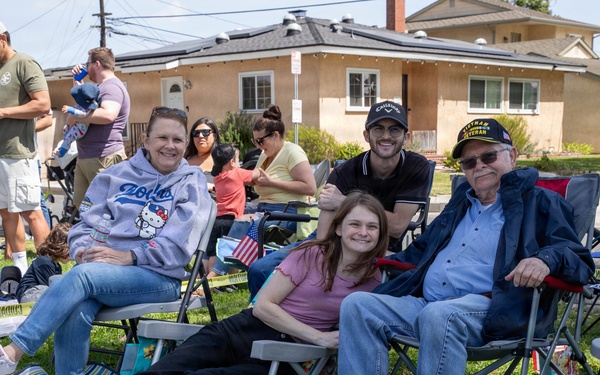 Vietnam Veteran with Family at Torrance Armed Forces Parade 2026