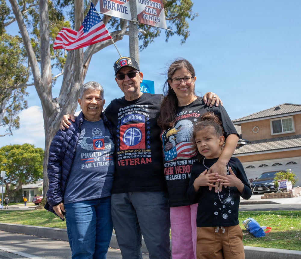 Veteran with Family at TAFDA Parade 2026
