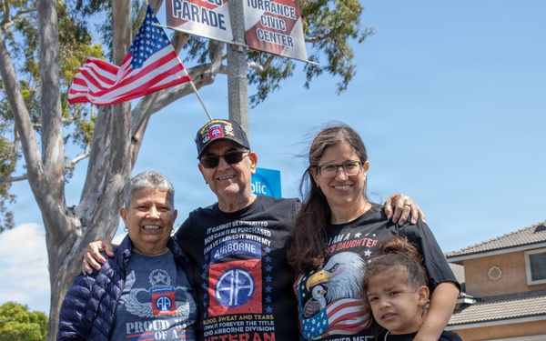 Veteran with Family at TAFDA Parade 2026