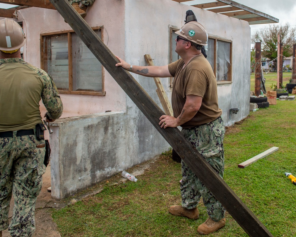 U.S. Armed Forces Help Rebuild Tinian After Sinlaku