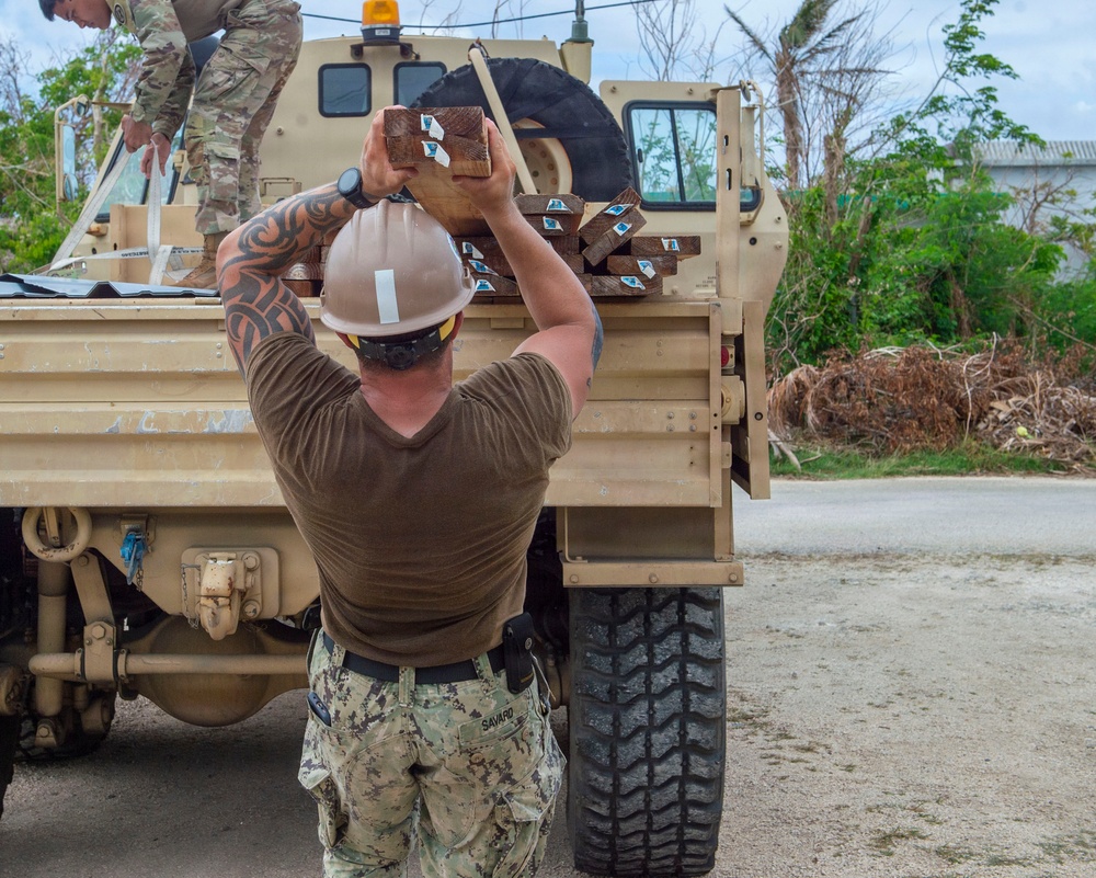 U.S. Armed Forces Help Rebuild Tinian After Sinlaku