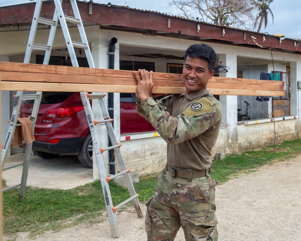 U.S. Armed Forces Help Rebuild Tinian After Sinlaku