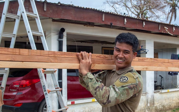 U.S. Armed Forces Help Rebuild Tinian After Sinlaku