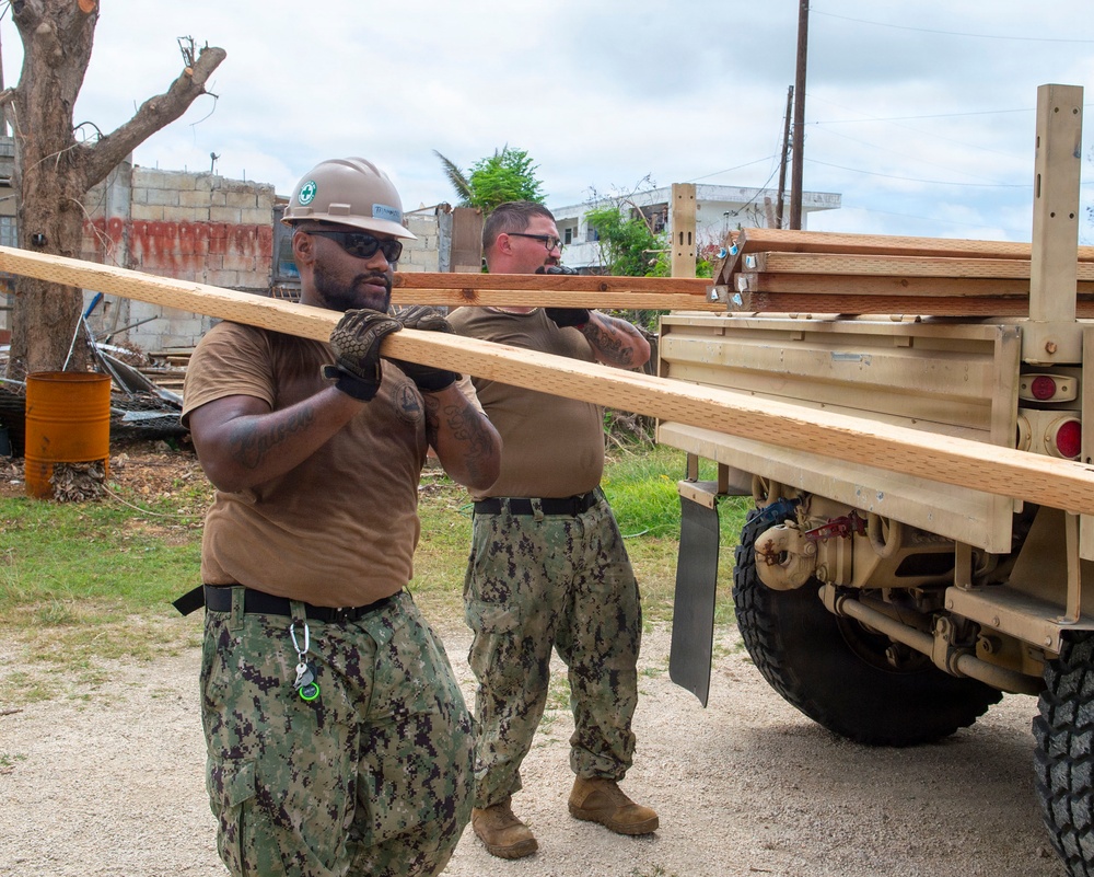U.S. Armed Forces Help Rebuild Tinian After Sinlaku