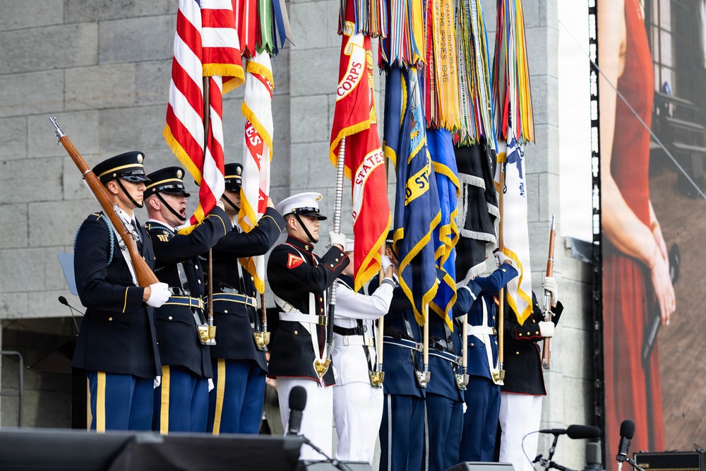 Joint Armed Forces Color Guard Supports Freedom 250 Event