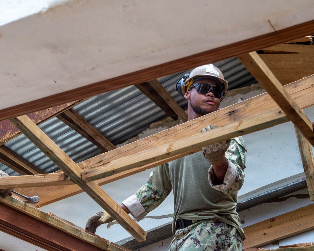 U.S. Armed Forces Help Rebuild Tinian After Sinlaku