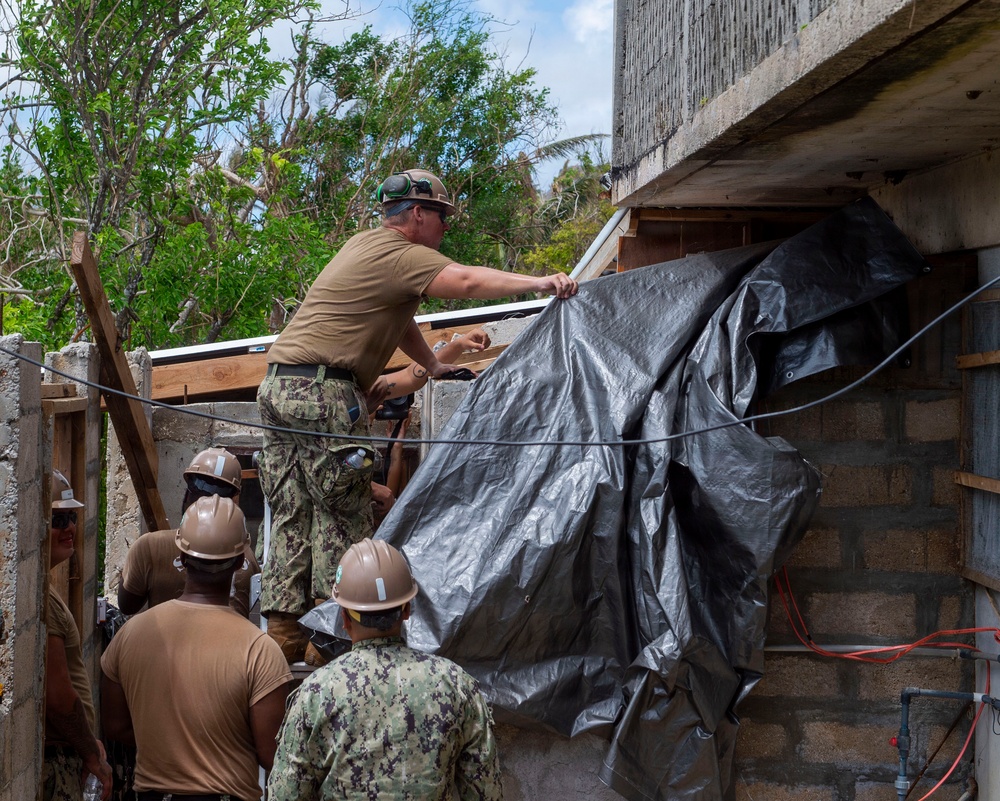 U.S. Armed Forces Help Rebuild Tinian After Sinlaku
