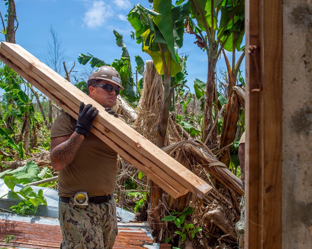 U.S. Armed Forces Help Rebuild Tinian After Sinlaku