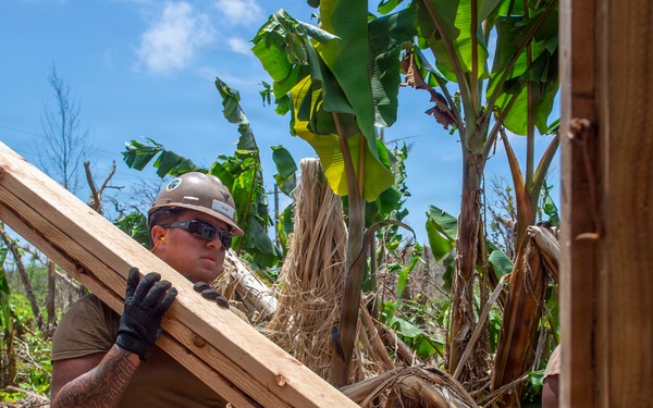 U.S. Armed Forces Help Rebuild Tinian After Sinlaku