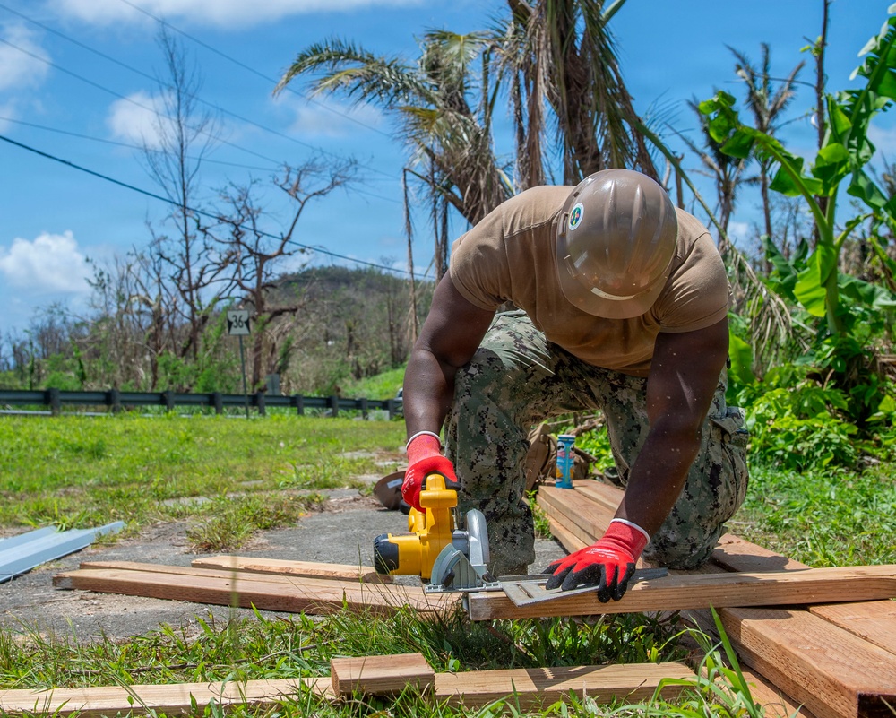 U.S. Armed Forces Help Rebuild Tinian After Sinlaku