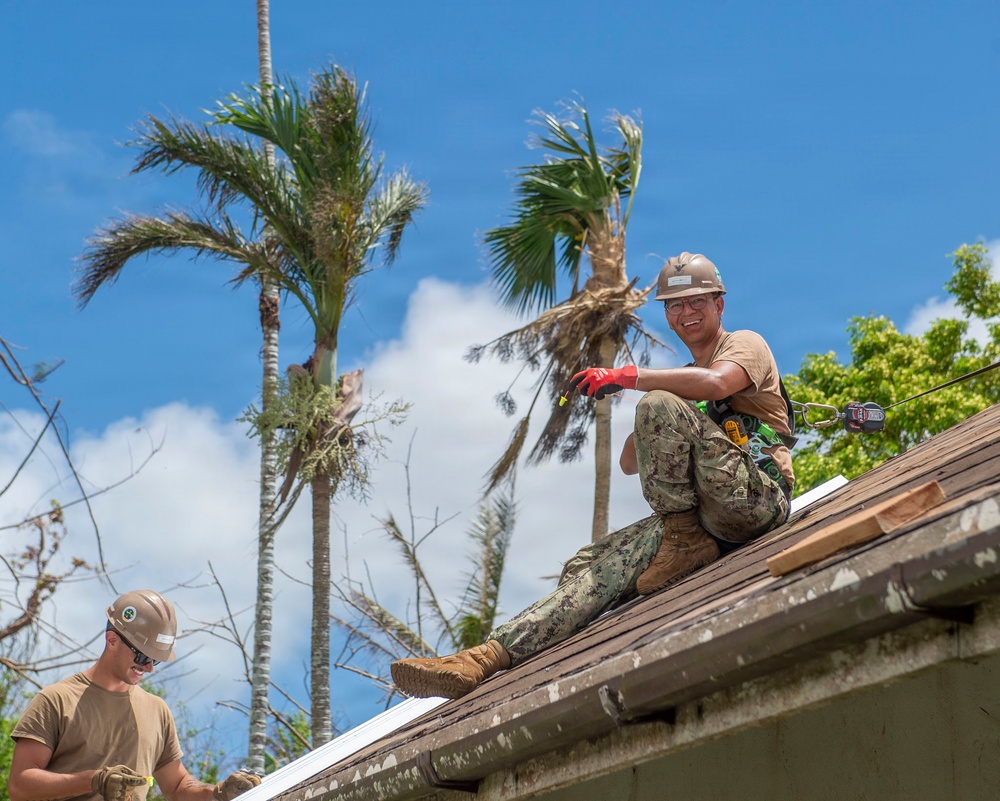 U.S. Armed Forces Help Rebuild Tinian After Sinlaku