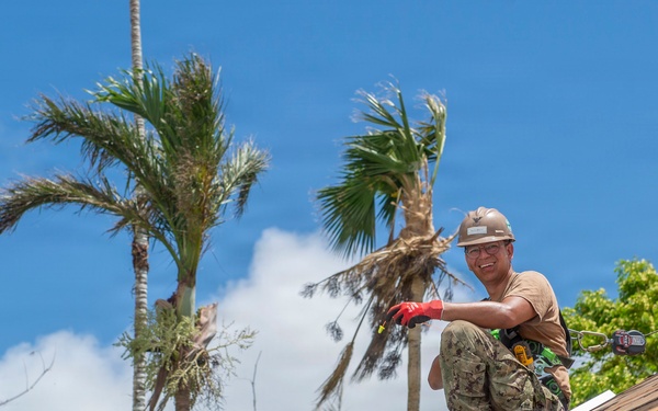 U.S. Armed Forces Help Rebuild Tinian After Sinlaku