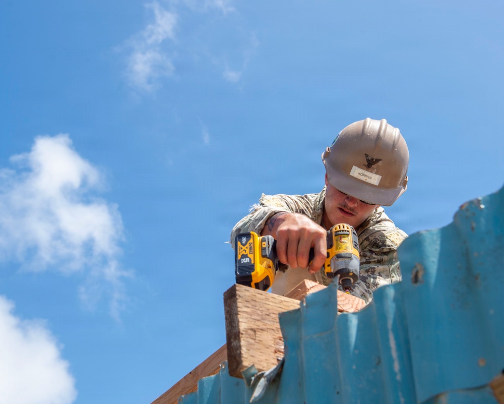U.S. Armed Forces Help Rebuild Tinian After Sinlaku