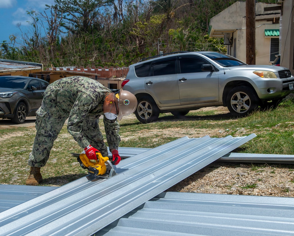 U.S. Armed Forces Help Rebuild Tinian After Sinlaku