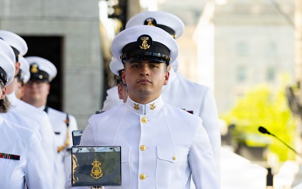 United States Navy Band performs during Freedom 250 event