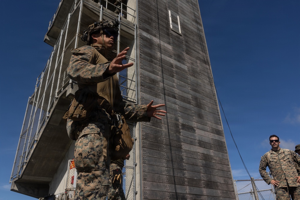 12th Littoral Combat Team Rehearses Fast-Rope and Rappel Techniques