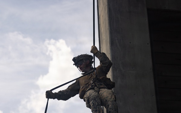 12th Littoral Combat Team Rehearses Fast-Rope and Rappel Techniques