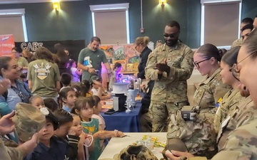 Students and Teachers gather to learn about U.S. Army gear