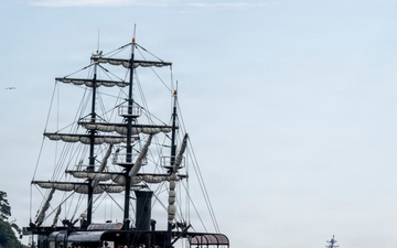 USS Howard departs Shimoda, following Black Ship Festival