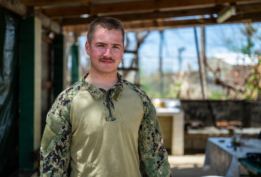 NMCB 1 Sailors and U.S. Marines conduct roof restoration operations in Tinian