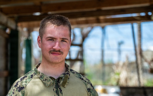 NMCB 1 Sailors and U.S. Marines conduct roof restoration operations in Tinian