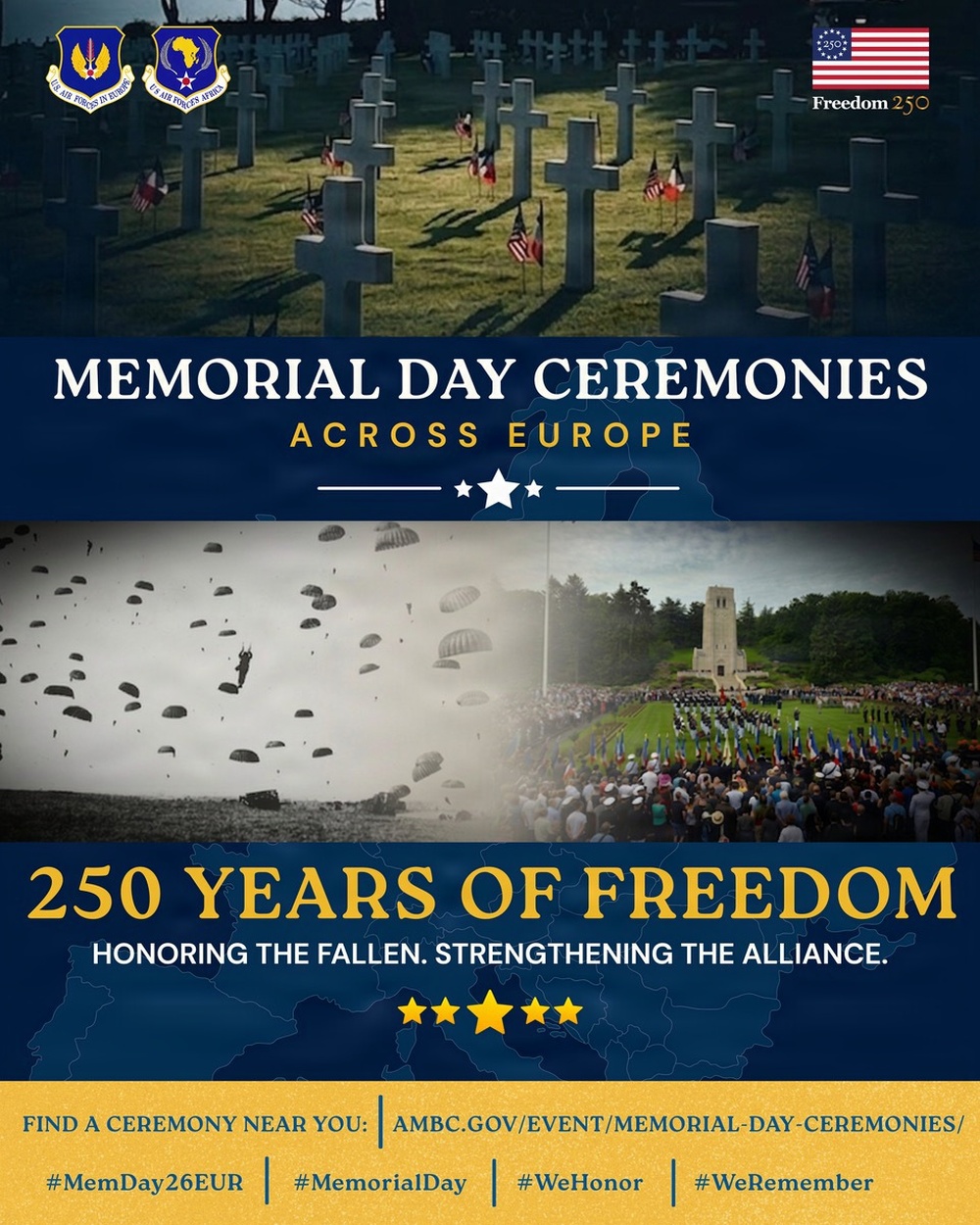 Across Europe, memory endures: USAFE-AFAFRICA supports Memorial Day ceremonies honoring the fallen