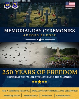 Across Europe, memory endures: USAFE-AFAFRICA supports Memorial Day ceremonies honoring the fallen