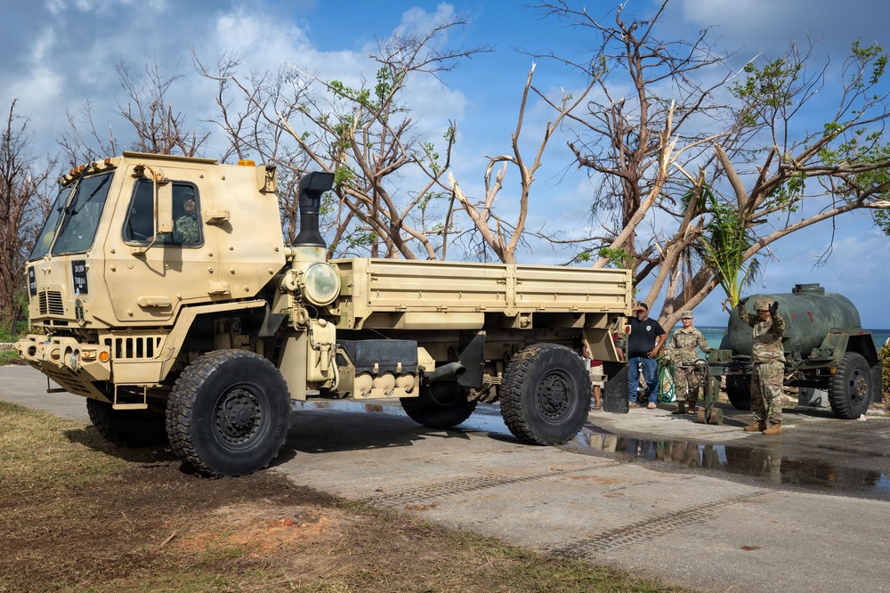 9th MSC, 554th RHS team up to deliver safe drinking water to Saipan residents